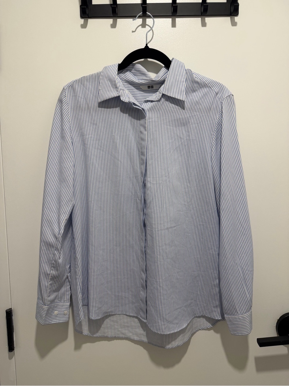 Uniqlo Light Blue Pinstripe Button-Up Shirt